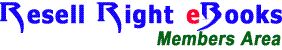 Resell Right eBooks - PLR and MRR Products.